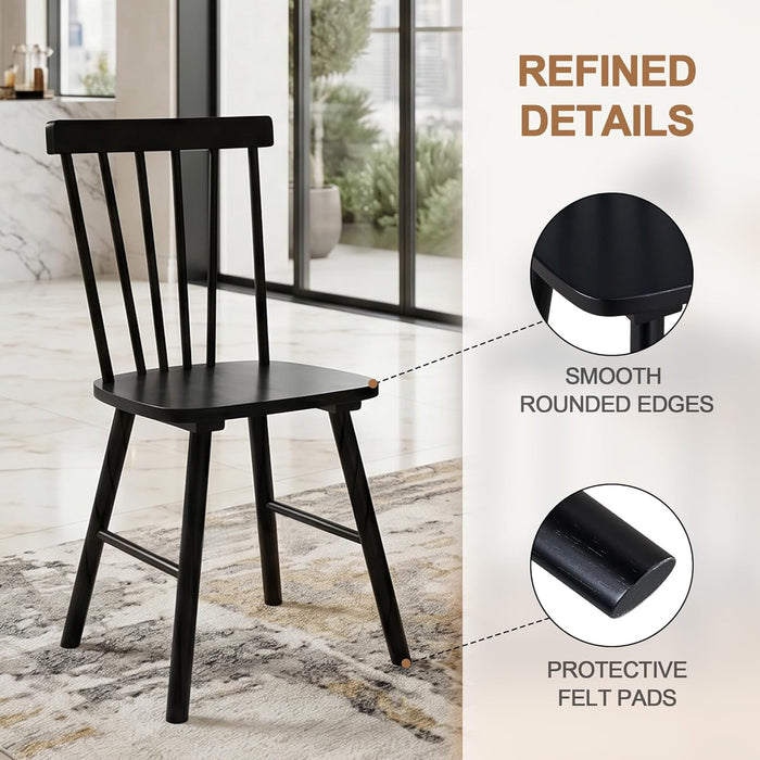 Windsor Dining Chairs Set of 4,Spindle Back Dining Chairs