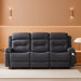 Oversized Recliner Sofa with Heat and Massage, Wall-Hugger Reclining Sofa with Cup Holders and USB Port, Big Large 3-Seater RV Recliner Couch Sofa for Living Room (Fabric, Grey)