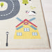 Premium Machine Washable BeigeGreen Kids Playroom Rug