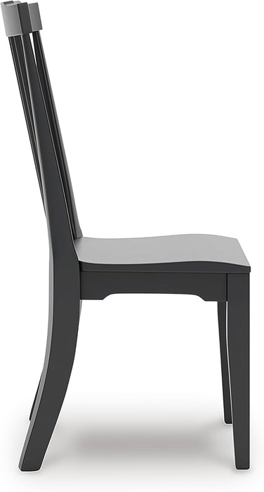 Mendinfort Dining Room Side Chair, Set of 2, Black