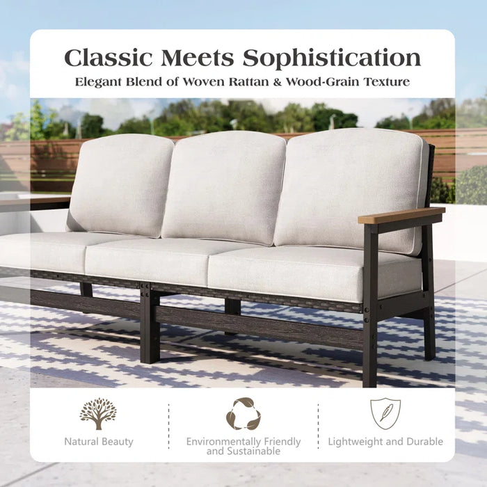 5 - Person HDPE Outdoor Seating Group with Cushions