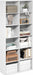 12-Cube Bookshelf, Bookcase, Open Storage Book Shelf, Cube Storage Organizer, 12 X 32 X 71, for Living Room, Home Office, White