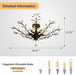 Black Five Light Vintage Crystal Ceiling Chandelier