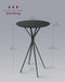 Bar Table, round Cocktail High Top Pub Bistro Table for Events Party, Kitchen Dining, Home Bar, 23.6 X 23.6 X 41.3 Inches, Sturdy Metal Frame, Modern Style, Easy to Assemble, Black