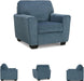 Cashton Modern Upholstered Chair, Blue