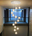 14-Light Gold Chandelier For High Ceiling Hallways