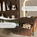 Brown Oak Exquisite Handcrafted Makeup Desk 48Inch