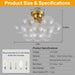 Bubble Chandelier 17In CrystalGlass Bubbles Semi Flush