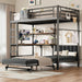 Twin Loft Bed IndustrialFrame WithDeskAndStorage Mattress