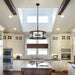 Twenty Inch Black Farmhouse Chandelier Glass Shade