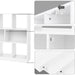 Bookcase, Bookshelf, Freestanding Storage Unit, 8 Open Compartments, Used Horizontally, Vertically, Upside Down, 11 X 35.4 X 39.4 Inches, for Living Room, Study, Office, White ULBC55WT
