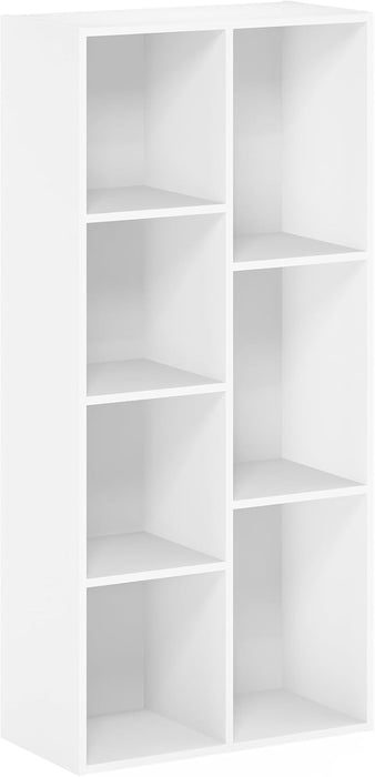 7 Cube StorageBookcase With Reversible Shelves BrightWhite
