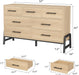 Natural Oak 52InchWide Dresser SleekContemporary Bedroom