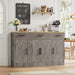 53.4" Buffet Cabinet, Kitchen Storage Sideboard, Gray