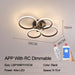 Gleam Circle Rings Modern Chandelier Led Lamp for Living Room Bedroom Study Room Matte Chandelier Fixture Ceiling Lights