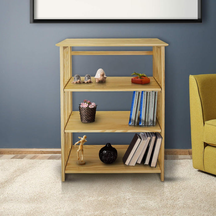 Soho Manhattan 4-Shelf Folding Bookcase 26"" Wide - Natural (333-40)