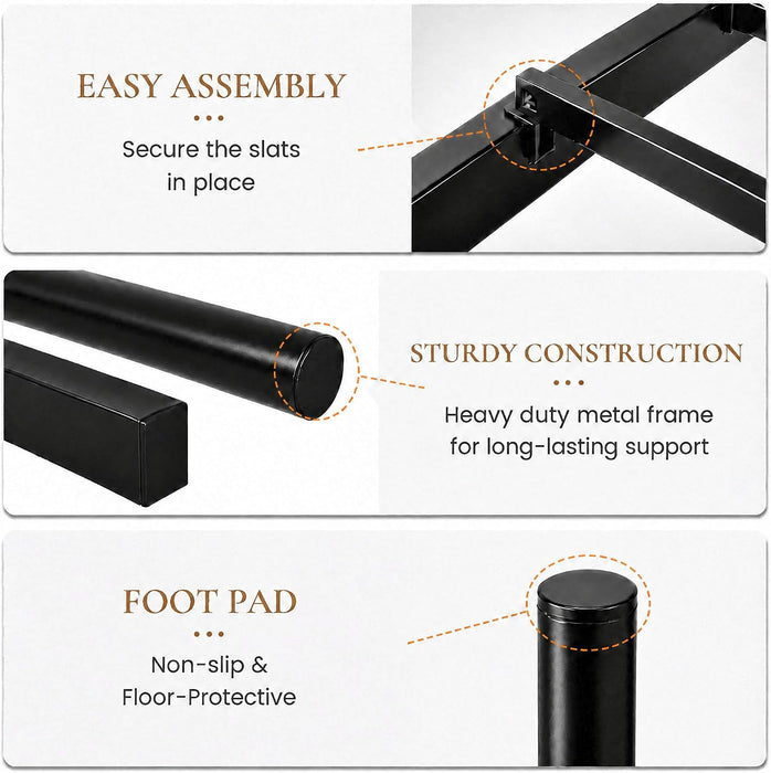 Full Size Metal Platform Bed Frame, Black