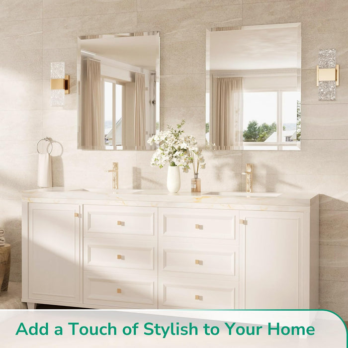 48X30 Frameless Bathroom Mirror Rectangle, Tempered Beveled Mirror for Bathroom Vanity with 1" Beveled Edge, Shatterproof Modern Wall Mirrored for Living Room, Entryway, Restroom