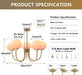 Luxurious Pink Glass 5-Light Pendant Ceiling Light