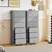 6-Drawer Dresser for Bedroom, Wooden Chest of Drawers W/Metal Handles & Large Capacity, 16" D X 23" W X 53.5" H Clothes Organizer, Modern Tall Dresser for Bedroom, Entryway, Living Room
