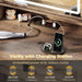 Rustic Oak FortySevenPointTwoInch Makeup Vanity Desk IntegratedLighting