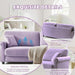 Deluxe Velvet 83 Inches Luxury Loveseat PurpleShade