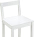 Wooden Bar Stool with Backrest, White, Set of 2