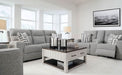 Biscoe Casual UV Resistant Power Reclining Sofa with Adjustable Headrest and USB Ports, Light Gray