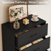 Tall Dresser with 5 Drawers, Modern Wooden Chest of Drawers with Diamond Panel, Anti-Tipping Device, Sturdy and Stable Storage Organizer for Bedroom, Hallway, Living Room