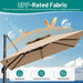 Cantilever Patio Umbrella with Solor Lights