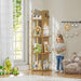 Rotating Bookshelf Tower W/Light, 15.4''/Shelf for Living Room Oak | 15.4'' Tall/Shelf, 4 Tier Spinning Bookshelf, Space-Saving Storage Book Shelf for Living Room, Bedrooms, Office, Natural Oak