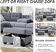 104Inch Sectional Sofas 3-Seat Sofa Sectional Sofa Couches with Reversible Chaise Storage Ottoman and 2 Cup Holders, Sofa Lounge and Ottoman for Living Room Furniture