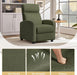 Corduroy Recliner Chair Single Sofa Home Theater Seating Adjustable Modern Reclining Chair for Living Room Bedroom Home Theater Dark Green