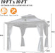 9.5X9.5Ft Outdoor Hardtop Gazebo with Double Roof - Aluminum Heavy-Duty Steel Top Gazebo with Breathable Netting & Privacy Curtain for Patio, Porch, Garden, Lawn, Deck, Backyard