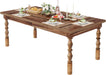SixtyTwoInch Farmhouse Dining Table Wood Rectangular Modern