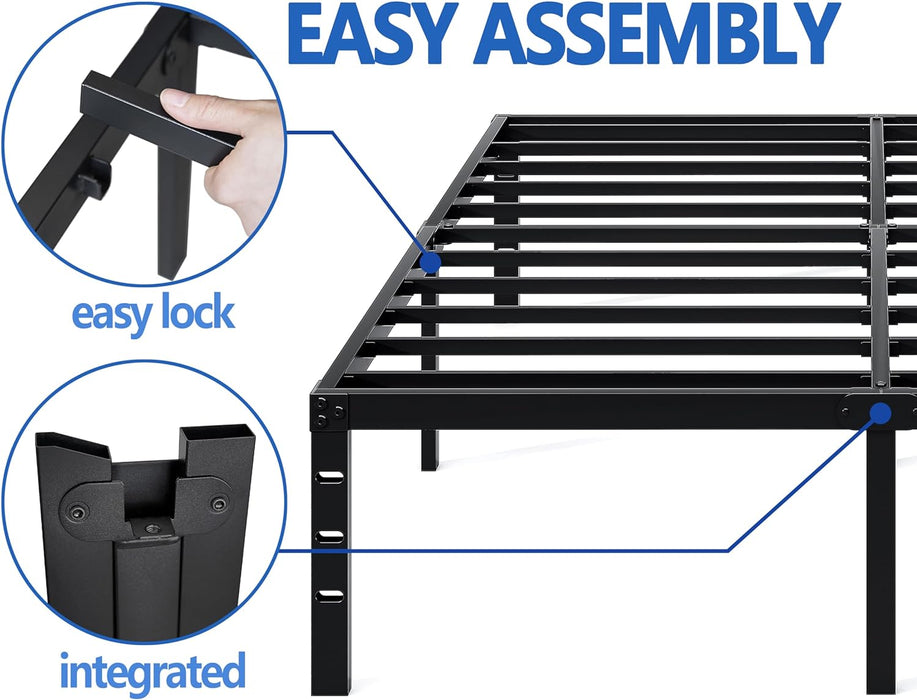 Metal Bed Frame,Full Size Bed Frame with Storage Space,18 Inch