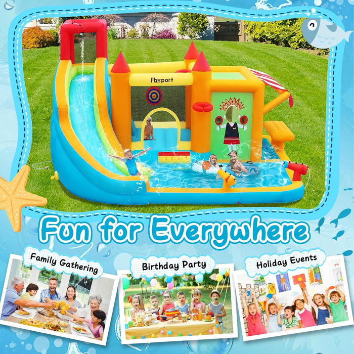 Inflatable Bounce House Water Slide 620W TurboBlower