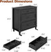 3 Drawer Dresser for Bedroom Set of 2, 31.5" Wide Modern Closet Chest of Drawers with Metal Handles,Wood Nightstand Storage Organizer for Living Room, Hallway, Black Grey