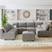 Oversized Modular U-Shaped Sectional Sofa with Storage