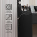 Black Vanity Desk with Mirror and Lights, 34" LED Small Vanity Table with Power Outlet & Large Storage Drawers, 3 Color Adjustable Lights, Dressing Table for Bedroom & Apartment