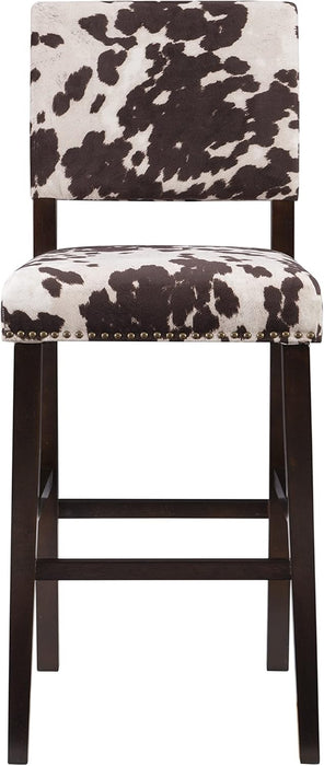 Udder Madness Corey Bar Stool, 19"W X 22.5"D X 44.75"H, Brown
