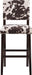 Udder Madness Corey Bar Stool, 19"W X 22.5"D X 44.75"H, Brown