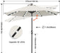 Durable Solar Led Patio Umbrellas with 32LED Lights 9FT (Light Beige)