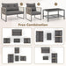 8 Pieces Patio Furniture Set, Outdoor PE Rattan Conversation Sofa Set with Thick Cushions and 2-Tier Tempered Glass Coffee Table for Garden, Porch, Balcony and Backyard