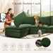 Green 108 Inch DeluxePlus CloudSleeper Sectional Sofa