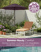 6 Ft Outdoor Patio Umbrella - Dark Purple Market Umbrella, Easy