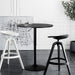 Height Adjustable Round Black Pub Tabletop Outdoor