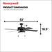 Ceiling Fans Belmar 52 Inch Ceiling Fan with Light, Indoor/Outdoor Ceiling Fan with Pull Chain, LED Tri-Mount 5 Blade Design, ETL Damp Rated, Bronze (50512-01)