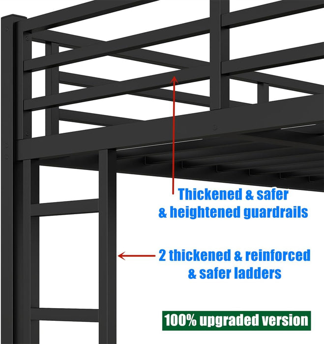 White FullSize DurablePremiumQuality Bunk Bed Frame