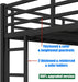White FullSize DurablePremiumQuality Bunk Bed Frame